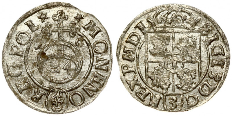 Poland 1/24 Thaler 1616 Bydgoszcz. Sigismund III Vasa (1587-1632). Averse: Crown...