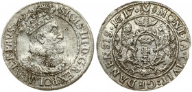 Poland Gdansk 1 Ort 1617 SA Sigismund III Vasa (1587-1632). Averse Lettering: SIGIS III D G REX POL M D L R PRVS. Reverse Lettering: MONETA CIVIT GEDA...