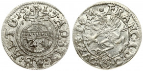 Poland POMERANIA 1/24 Thaler 1617 Koszalin. Franc I (1602)-(1618–1620).Averse: Crowned griffin to left with sword and book in circle. Reverse: Imperia...