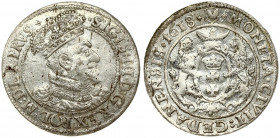 Poland Gdansk 1 Ort 1618 SA Sigismund III Vasa (1587-1632). Averse Lettering: SIGIS III D G REX POL M D L R PRVS. Reverse Lettering: MONETA CIVIT GEDA...