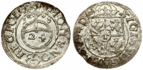 Poland 1/24 Thaler 1618 Bydgoszcz. Sigismund III Vasa (1587-1632). Averse: Crowned shield. Reverse: 24 within orb dividing date. Silver. Nechitailo-Za...