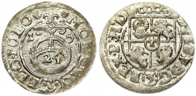 Poland 1/24 Thaler 1619 Bydgoszcz. Sigismund III Vasa (1587-1632). Averse: Crowned shield. Reverse: 24 within orb dividing date. Silver. Nechitailo-Za...