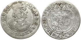 Poland 18 Groszy 1658 TLB Krakow. John II Casimir Vasa (1649–1668). Averse: Crowned portrait bust right. Reverse: Crowned shield. Silver. Kop.1767