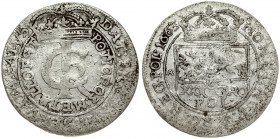 Poland 1 Gulden (Tymf) 1663 AT Bydgoszcz. John II Casimir Vasa (1649–1668). Averse: Crowned monogram. Reverse: Crowned shield; XXX GRO on shield. (Eag...