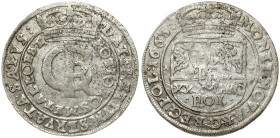 Poland 1 Gulden (Tymf) 1663 AT. John II Casimir Vasa (1649–1668). Averse: Crowned monogram. Reverse: Crowned shield; XXX GRO on shield. Silver. KM 120...
