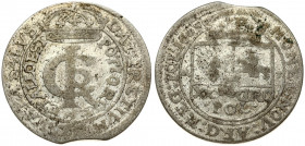 Poland 1 Gulden (Tymf) 1663 AT. John II Casimir Vasa (1649–1668). Averse: Crowned monogram. Reverse: Crowned shield; XXX GRO on shield. Silver. KM 120...