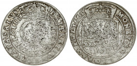 Poland 1 Gulden (Tymf) 1665 AT Bydgoszcz. John II Casimir Vasa (1649–1668). Averse: Crowned monogram. Reverse: Crowned shield; XXX GRO on shield. Silv...