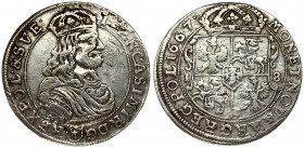 Poland 18 Groszy 1667 Bydgoszcz. John II Casimir Vasa (1649–1668). Averse: Crowned portrait bust right. Reverse: Crowned shield. Silver. Kop. 1773?