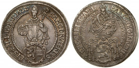 Austria SALZBURG 1 Thaler 1632 Paris von Lodron (1619-1653). Averse: Madonna above shield of arms. Reverse: St. Rupert standing facing. Silver. Old Ni...