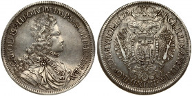 Austria 1 Thaler 1714 Karl VI(1711-1740). Averse: Armored bust facing right without inner circle. Legend divided by the bust below. Lettering: CAROLUS...