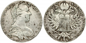 Austria 1 Thaler 1780 SF Restrike. Maria Theresia(1740-1780). Averse: Bust right. R.IMP.HU.BO.REG M.THERESIA.D.G. Reverse: Crowned imperial; double ea...