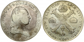 Austrian Netherlands 1 Thaler 1796A. Franz II(1792-1835). Averse: Bust right. Reverse: Floriated cross with 3 crowns in upper angles. Silver. KM 62.1