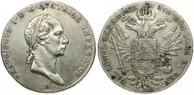 Austria 1 Thaler 1825B Franz II (I)(1792-1835). Averse: Head with short hair right. Reverse: Crowned imperial double eagle. Silver. Repaired. KM 2163