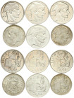 Belgium 20-50 Francs (1934-1954) Averse: Rampant lion with shield left; denomination below; legend. Reverse: Helmeted head right; small caduceus divid...