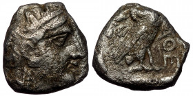 Attica, Athens AR Tetradrachm. Eastern imitation. Circa 454-404 BC. ( Silver. 16.57 g. 21 mm )
Head of Athena to right, wearing earring, Attic helmet....