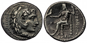 KINGS of MACEDON. Alexander III. 336-323 BC. AR Hemidrachm (Silver. 2.08 g. 13 mm). 'Babylon' mint. 
Struck circa 323-317 BC. 
Head of Herakles right,...