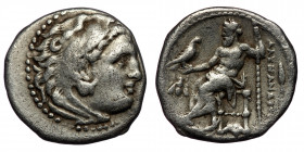 KINGS of MACEDON. Alexander III 'the Great'. 336-323 BC. AR Drachm (Silver. 4.16 g. 19 mm). Sardes mint. 
Struck under Menander, circa 324/3 BC. 
Head...