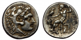 KINGS OF MACEDON. Alexander III ‘the Great’, 336-323 BC. Drachm Magnesia ad Maeandrum ? ( Silver. 4.10 g. 19 mm)
Head of Herakles to right, wearing li...