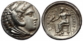 KINGS of MACEDON. Alexander III. 336-323 BC.Tarsos AR Tetradrachm (Silver. 17.19 g. 27 mm)
 Struck circa 323-317 BC.
Head of Herakles right, wearing l...