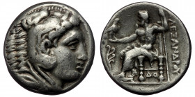 Macedonian Kingdom. Alexander III, the Great, 336-323 BC.Tetradrachm AR ( Silver. 10.14 g. 24 mm)
Head of Herakles right, wearing lion-skin headdress....