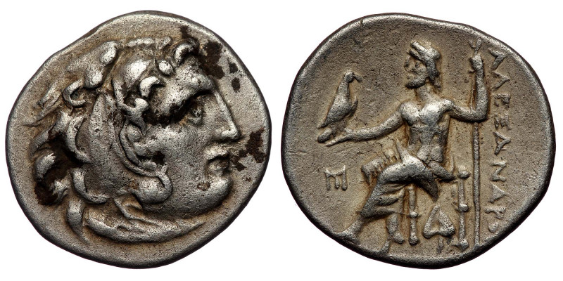 KINGS OF MACEDON. Alexander III ‘the Great’, 336-323 BC. AR Drachm (Silver, 4.18...