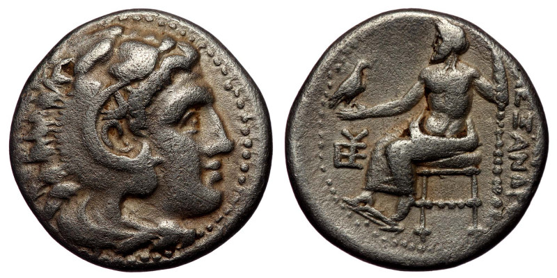 KINGS OF MACEDON. Alexander III ‘the Great’, 336-323 BC. Drachm (Silver, 4.01 g....