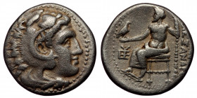 KINGS OF MACEDON. Alexander III ‘the Great’, 336-323 BC. Drachm (Silver, 4.01 g. 17 mm), Sardes, 
struck under Menander, circa 323/2. 
Head of Herakle...
