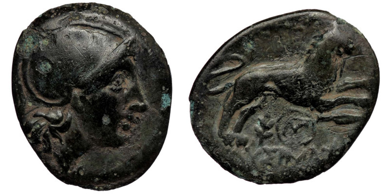 KINGS OF THRACE (Macedonian). Lysimachos 305-281 BC. ( Bronze 3.0 g. 20 mm) Ae U...