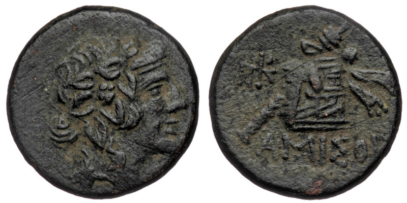 PONTOS, Amisos. temp. Mithradates VI (85-65 BC) Æ (Bronze 21mm, 7.57 g) 
Obv: He...