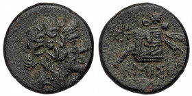 PONTOS, Amisos. temp. Mithradates VI (85-65 BC) Æ (Bronze 21mm, 7.57 g) 
Obv: Head of Mithradates VI as Dionysos, wearing ivy wreath 
Rev: Thyrsos lea...