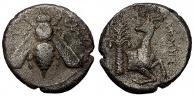 IONIA, Ephesos. Circa 390-325 BC. AR Tetradrachm (Silver 14.50 g. 24 mm ). Komes, magistrate. 
Struck circa 380-370 BC.
E - Φ / Bee with straight wing...