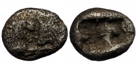 KINGS of LYDIA. Kroisos. (ca 564/53-550/39 BC) AR Twelfth Stater Sardes mint ( Silver. 1.57 g. 12 mm)
Confronted foreparts of lion and bull
Rev: Incus...