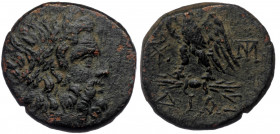 BITHYNIA, Dia (ca 85-65 BC).AE21, Struck under Mithradates VI of Pontos. ( Bronze. 8.48 g. 21 mm)
Laureate head of Zeus right
Rev: ΔΙΑΣ - Eagle standi...