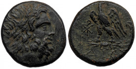 BITHYNIA, Dia (ca 85-65 BC).AE21, Struck under Mithradates VI of Pontos. ( Bronze.8.37 g. 20 mm))
Laureate head of Zeus right
Rev: ΔΙΑΣ - Eagle standi...
