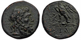 BITHYNIA, Dia, Time of Mithradates VI Eupator (ca 85-65 BC) AE ( Bronze. 7.87 g. 21 mm))
Laureate head of Zeus to right
Rev: ΔIAΣ - Eagle standing lef...