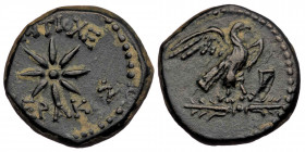 PISIDIA, Antioch. Uncertain magistrate. 1st century BC. AE ( Bronze. 4.64 g. 17 mm )
Eagle with wings spread standing right on thunderbolt; Γ to righ...