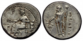 CILICIA. Nagidos. Circa 400-385/4 BC. Stater AR (Silver, 10.29 g. 24 mm).
Aphrodite seated left on throne, holding phiale in her outstretched right ha...
