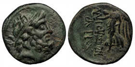 CILICIA. Elaioussa Sebaste. 1st century BC AE ( Bronze 5.53 g. 21 mm)
Obv: Laureate head of Zeus right; monogram left
Rev: EΛAIOYΣΣΙΩN. / Nike advanci...