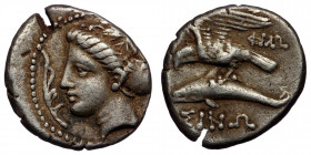 PAPHLAGONIA. Sinope. Siglos or Drachm (Circa 330-300 BC). (Philon), magistrate AR ( silver 5.94 g. 19 mm )
Head of nymph left, with hair in sakkos.
Re...