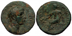 KINGS OF COMMAGENE. Antiochos IV Epiphanes with Iotape (38-72). Ae. ( Bronze. 11.45 g. 23 mm)
Elaiousa-Sebaste in Cilicia.
Obv: Diademed and draped bu...