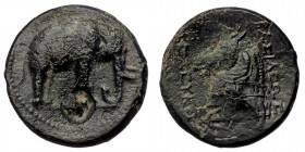 SELEUKID KINGS OF SYRIA. Seleukos I Nikator, 312-281 BC. AE (Bronze, 6.83 g 22 mm), 
Apamea on the Orontes, circa 300-281. 
Elephant standing right. (...