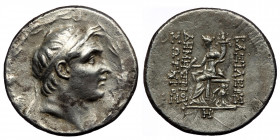 SELEUKID KINGS OF SYRIA. Demetrios I Soter, 162-150 BC. Tetradrachm (Silver, 16,01 g. 30 mm), Antiochia 
the Orontes, circa 162-155/4. 
Diademed head ...
