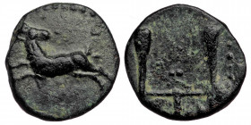 SOUTHERN ASIA MINOR OR THE NORTHERN LEVANT. Uncertain mint. Circa 3rd century BC. AE (Bronze. 2.59 g. 15 mm ). 
Ram running to left, turned head to ri...