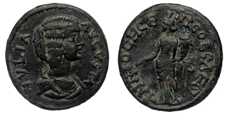 PISIDIA. Antioch. Julia Domna (Augusta, 193-217) AE (Bronze, 23mm, 6.38g)
Obv. I...