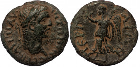 PAMPHYLIA. Perge. Caracalla (198-217). Ae. ( Bronze. 2.87 g. 19 mm)
… M AV ANTΩNINOC...Laureate head right.
Rev: Nike advancing l., holding wreath and...