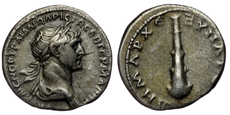 CAPPADOCIA. Caesarea. Trajan (98-117) AR Drachm (Silver, 3,16g, 18mm) Dated COS ...