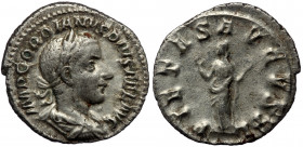 Gordian III (238-244) AR Denarius (Silver, 20 mm, 2.50g) Rome, 240. 
Obv: IMP GORDIANVS PIVS FEL AVG - Laureate, draped and cuirassed bust of Gordian ...