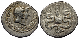 IONIA. Ephesos. The Triumvirs. Mark Antony and Octavia 40-35 BC. Struck summer-autumn 39 BC. Cistophorus AR (Silver, 27mm, 11,41g)
Obv. M • ANTONIVS •...