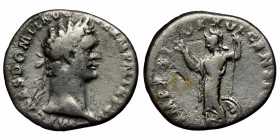 Domitian (81-96) AR Denarius (Silver, 18mm, 3,08g) Rome.
Obv: IMP CAES DOMIT AVG GERM P M TR P XI - Laureate head right.
Rev: IMP XXI COS XVI CENS P P...