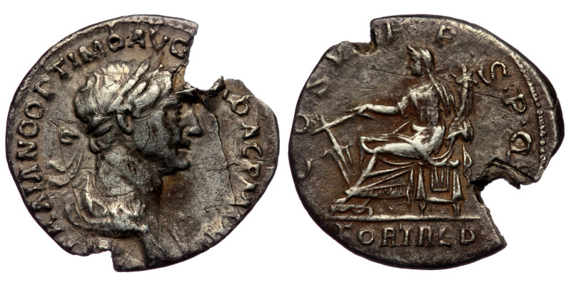 TRAJAN (98-117) AR Denarius (Silver, 19mm, 2,83g) Rome.
Obv: IMP TRAIANO OPTIMO ...